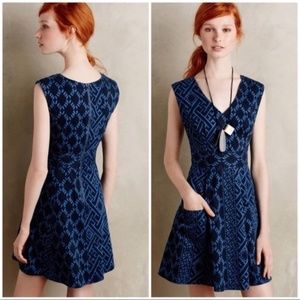 PLENTY BY TRACY REESE Stretchy Jean Fit and Flare Dress w/ Zipper, Size 4